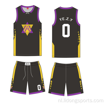 Custom team basketbal uniform logo ontwerp Sport groothandel